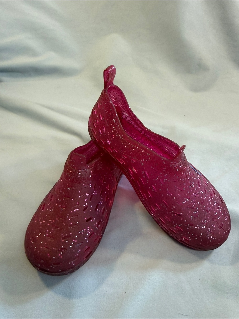 Speedo Kids Water Shoes in Raspberry Pink with Silver Flecks